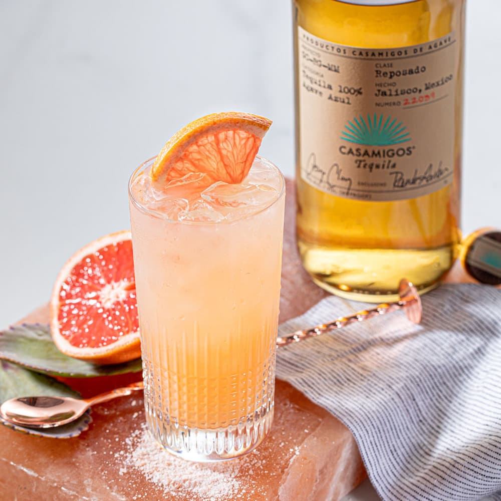 Casamigos bottle with a cocktails