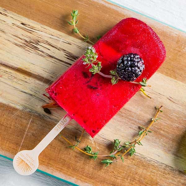 Ginger Blackberry Thyme Popsicle